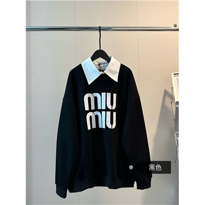 Женский свитшот с рубашечным воротником 2в1   МИУ МИ*У