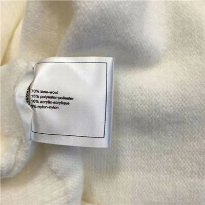 Chane * новая высокая версия из смесовой шерсти с жаккардовым узором Love Flower, теплая полуводолазка, пуловер с длинными рукавами, свитер-нижний свитер, белый, красный, 36, 38, 40, [размер 38; ширина плеч 41, обхват груди 94, длина рукава 57, длина одежды 53】