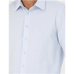 Açık Mavi Slim Fit Uzun Kollu Gömlek