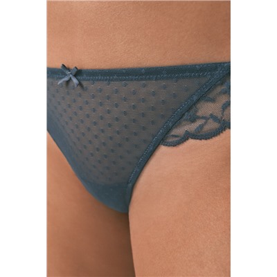 Tanga encaje cintura verde