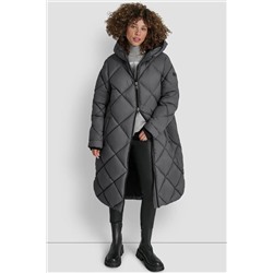 SILKY LONG QUILTED PARKA