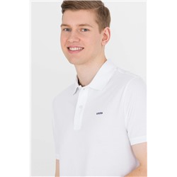 Erkek Beyaz Basic Polo Yaka Tişört