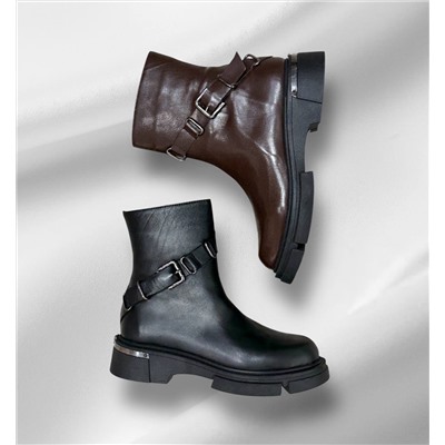 Ботинки байка черные