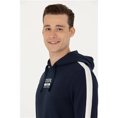 Erkek Lacivert Kapüşonlu Sweatshirt