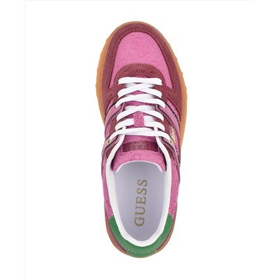 GUESS Women's Inart Low Profile Sporty Gum Bottom Lace-Up Sneakers