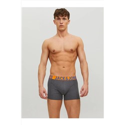 Jack & Jones Erkek 3'lü Renkli Logolu Boxer Paketi
