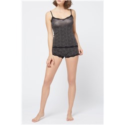 Camiseta de tirantes Flavie Negro y blanco