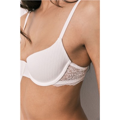 Sujetador clásico relleno algodón blanco BEAUTIFUL