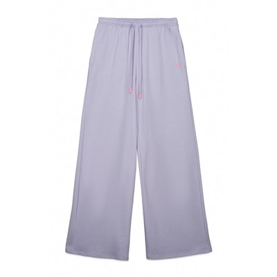 Pantalón largo flare felpa lila