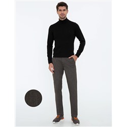 Kahverengi Regular Fit Kanvas Pantolon