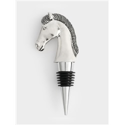 Пробка для винной бутылки, 12 см, металл, серебристая, Лошадь, Horse