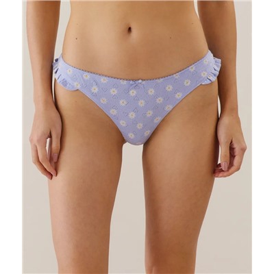 Tanga de algodón calado