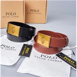 Мужской кожаный модный ремень с металлической пряжкой RALPH LAURE*N