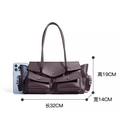 Новая вместительная сумка из натуральной кожи