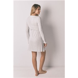 Camisón corto "maternity" canalé super soft gris