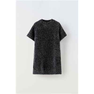 SPARKLY FAUX FUR DRESS