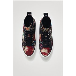 Zapatillas bota patch floral