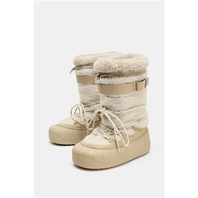 SHEARLING EFFECT ANKLE BOOTS SKI COLLECTION, CHARACTERISTICS
