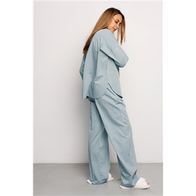 Костюм домашний брючный с рубашкой 394BLU