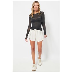 Short cintura alta - Blanco