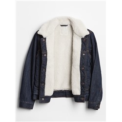 Kids Sherpa-Lined Denim Jacket