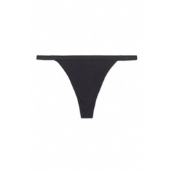 Tanga algodón desagujado negro