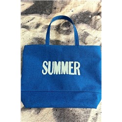 Remsa Mayo, Summer Nakışlı Plaj Çantası Saks