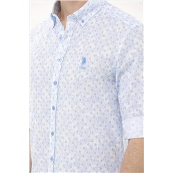 Erkek Mavi Uzun Kollu Gömlek