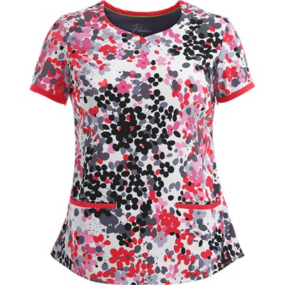 Healing Hands Scrubs Splash Of Spring Print Top