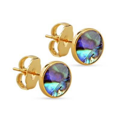 Пусеты Амфитрита (гелиотис 10мм; покрытие золото), Есть комплект