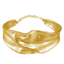 Браслет Дюна (покрытие матовое золото), Есть комплект