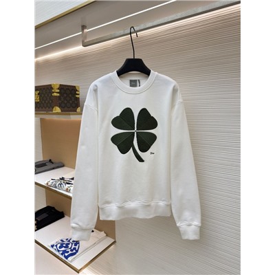 Толстовка / свитшот унисекс с объемной вышивкой клевера  ДИО*Р