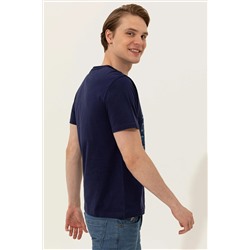 Erkek Lacivert Bisiklet Yaka Tişört