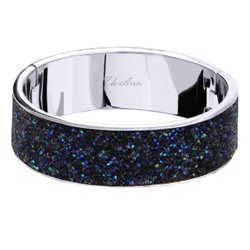 Браслет Галактика (кристаллы SW синие; покрытие родий), Есть комплект