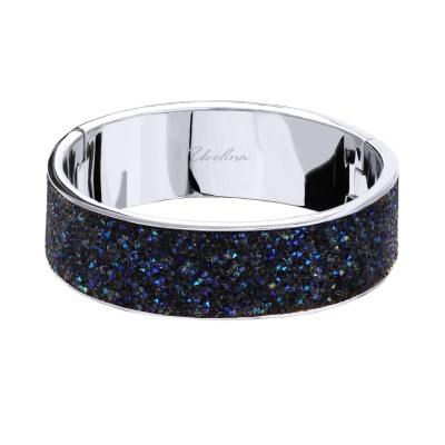 Браслет Галактика (кристаллы SW синие; покрытие родий), Есть комплект