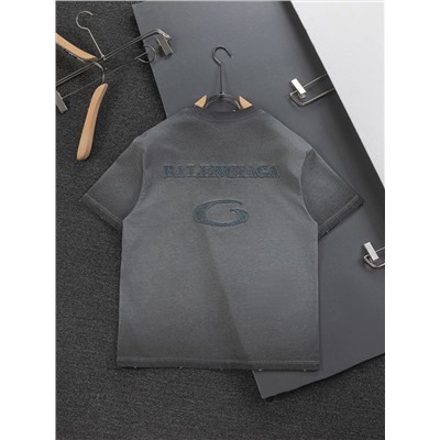 Крутая футболка из плотного хлопка 2 цвета Balenciag*a