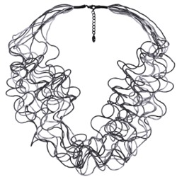 Колье Паутина (10 нитей; покрытие родий, черный родий) 90-95см, Есть комплект