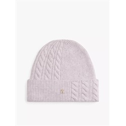 Mixed Knit Wool-Blend Beanie