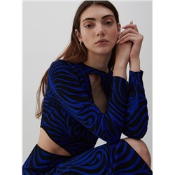 Viskose Kleid mit Muster