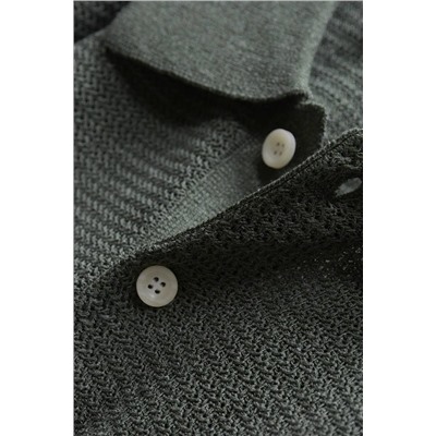 Фактурное мужское поло из смесового льна в стиле old money  (4 цвета)