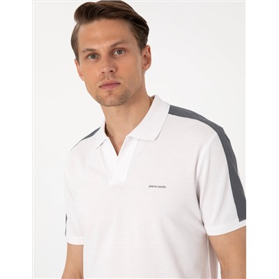 Koyu Gri Kol Detaylı Slim Fit Polo Yaka Tişört