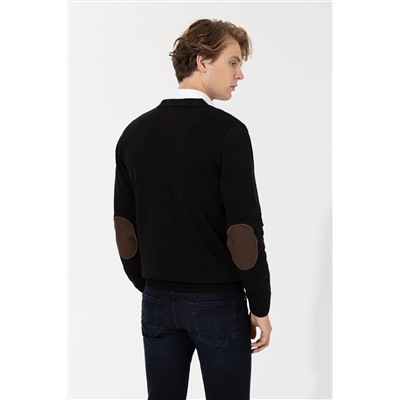 Erkek Siyah Basic Triko Hırka