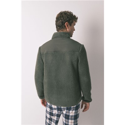Bata corta hombre borreguito verde