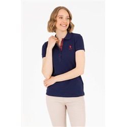 Kadın Lacivert Basic Polo Yaka Tişört