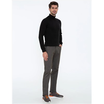 Kahverengi Regular Fit Kanvas Pantolon