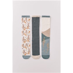 Pack 3 calcetines largos pinos