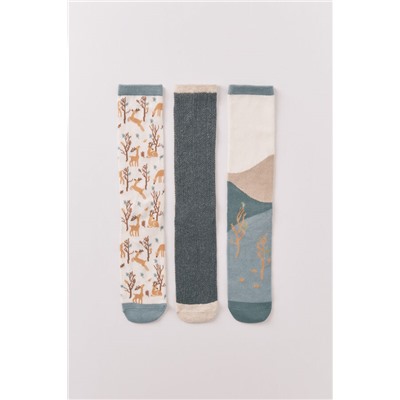 Pack 3 calcetines largos pinos
