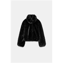 SHORT FAUX FUR COAT
