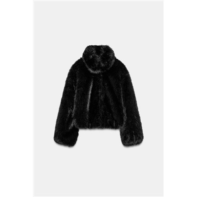 SHORT FAUX FUR COAT