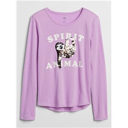 Kids Flippy Sequin Graphic T-Shirt